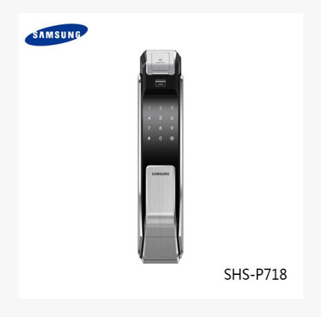 SAMSUNG SHS-P718指紋/晶片/密碼/鎖匙(四合一)電子鎖